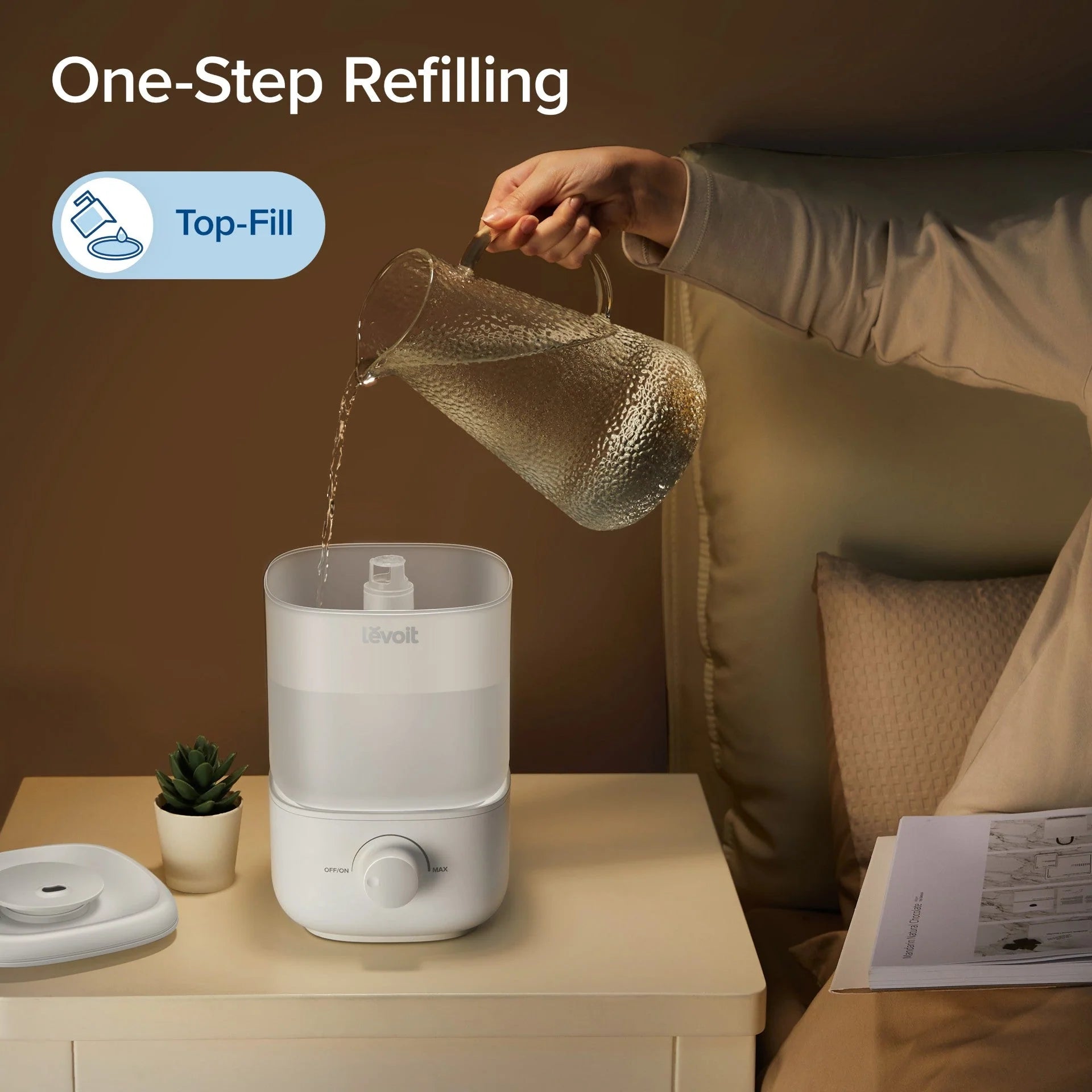 LEVOIT Classic 160 2.5L Top Fill Ultrasonic Humidifiers for Bedroom