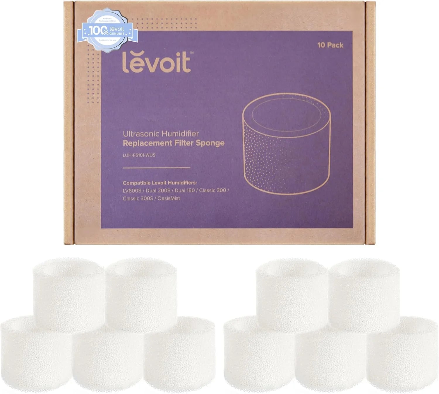 Levoit Humidifier Replacement Filters (10-Pack)
