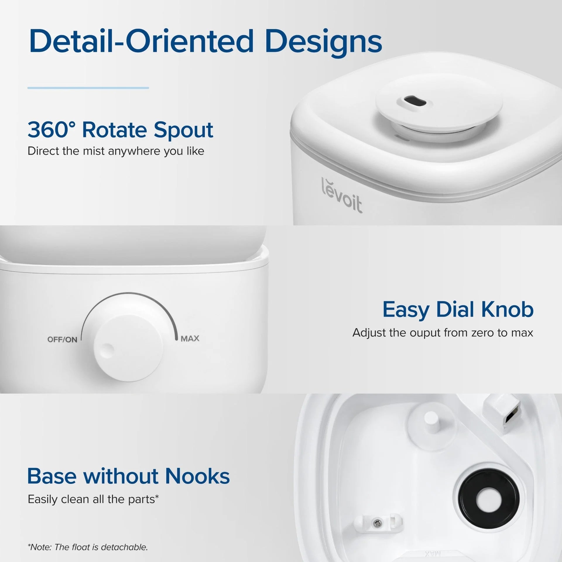 LEVOIT Classic 160 2.5L Top Fill Ultrasonic Humidifiers for Bedroom