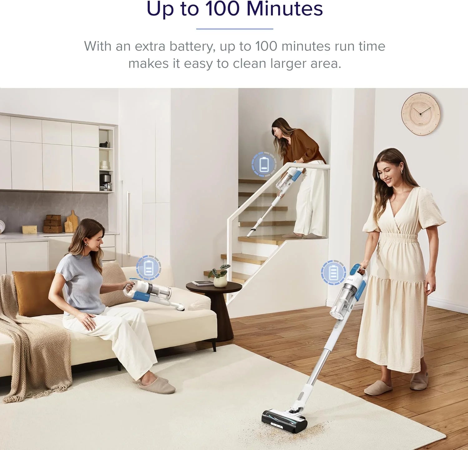 Levoit LVAC-200 Cordless Vacuum Replacement Battery (Blue)